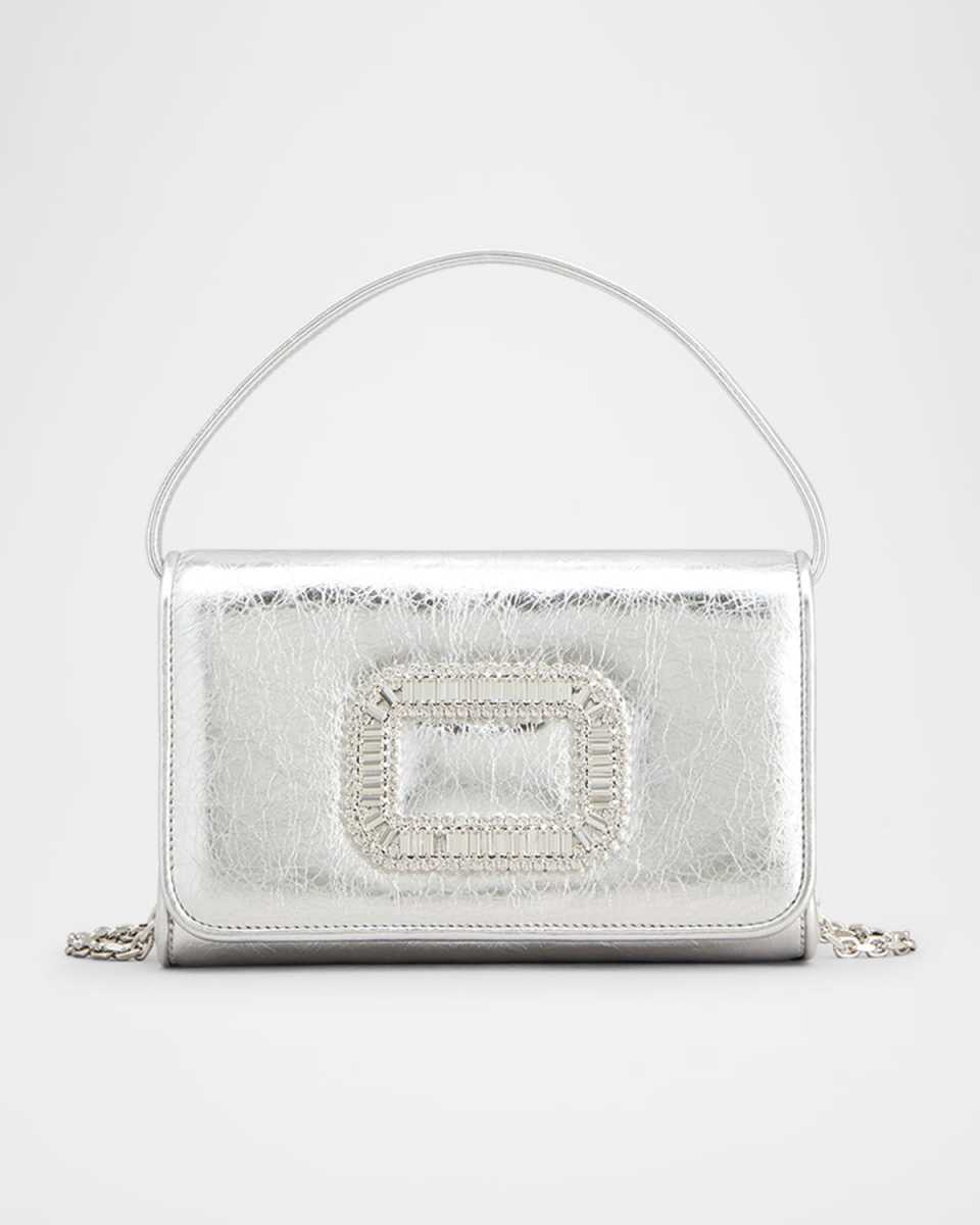 Pilgrim Micro Buckle Metallic Leather Top-Handle Bag